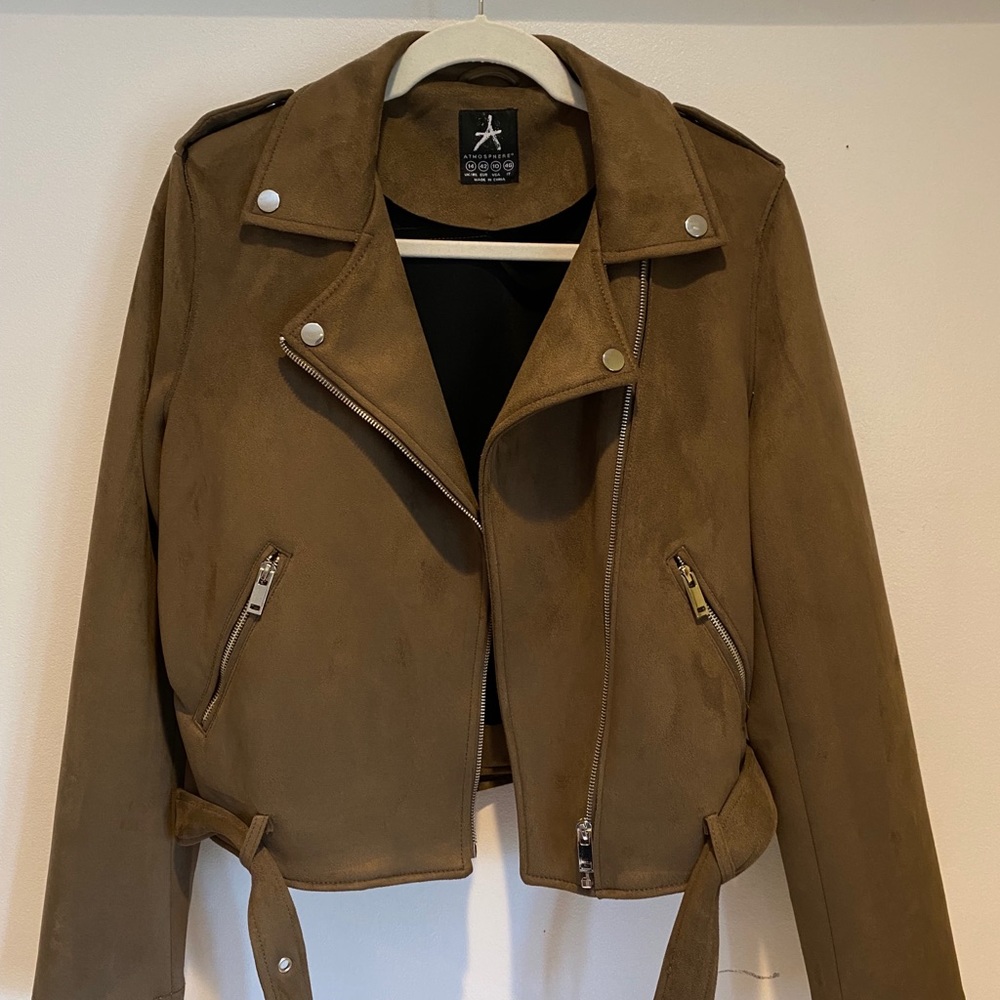 Tan Moto Jacket - Suede